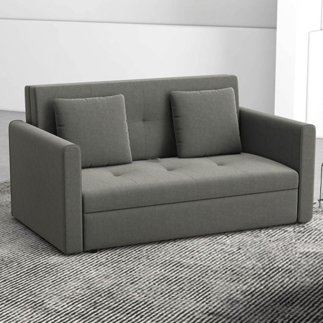 Portland 2 Seater Light Grey Convertible Sofa Bed - Wilko - image 1