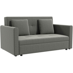 Portland 2 Seater Light Grey Convertible Sofa Bed - Wilko - thumbnail 3