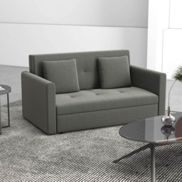 Portland 2 Seater Light Grey Convertible Sofa Bed - Wilko - thumbnail 4