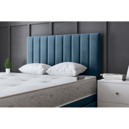 DS Living Amelia Double Blue Upholstered Panel Divan Bed - Wilko - thumbnail 4