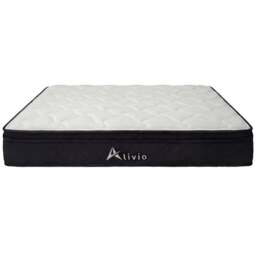 Alivio Double White and Black Breathable Knitted Microfiber Mattress with 7-Zone Support - Wilko