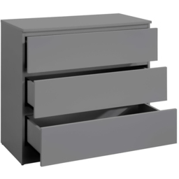Oslo 3 Drawer Grey Chest of Drawers - Birlea - Wilko - thumbnail 5