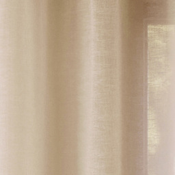 Tyrone Textiles Rhodes Natural Linen Look Rod Pocket Voile Panel Curtains 140 x 183cm - Size: W 140 x D 183cm - Wilko - thumbnail 4