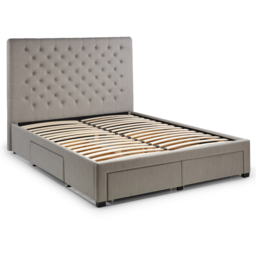 Julian Bowen Wilton Super King Deep Grey Linen Bed Frame with Underbed Drawers - Wilko - thumbnail 5
