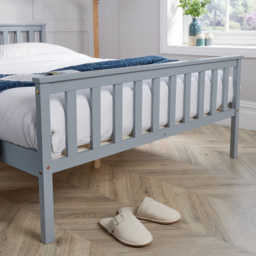 Home Source Florida Double Grey Wooden Bed Frame - Wilko - thumbnail 4