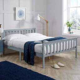 Home Source Florida Double Grey Wooden Bed Frame - Wilko