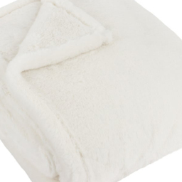 furn. Kallu Ecru Double-Sided Faux-Fur Throw 130 x 180cm - Size: 180 x 130 x 1cm - Cream - Wilko - thumbnail 4