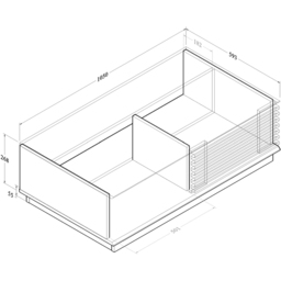 Kudl Single Sliding Door 2 Shelf Dark Columbian Walnut Coffee Table - Brown - Wilko - thumbnail 5