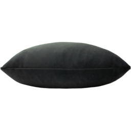 Paoletti Sunningdale Charcoal Rectangular Velvet Cushion - Size: 50 x 30 cm - Grey - Wilko - thumbnail 3