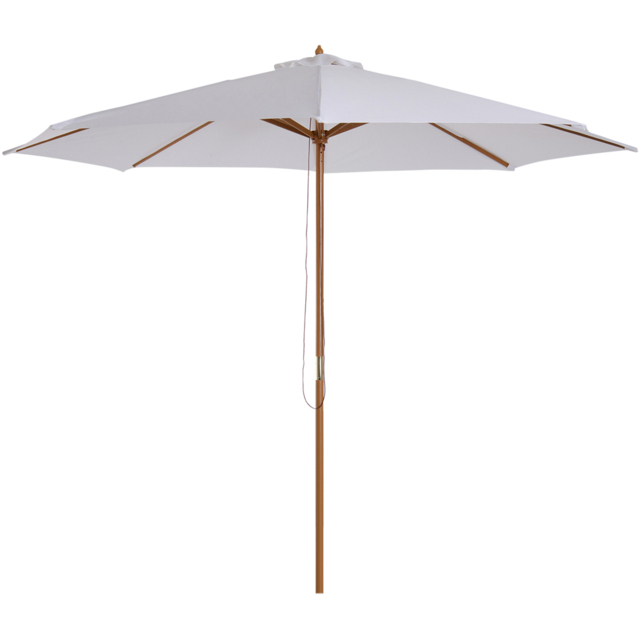 Outsunny Cream White Fir Wooden Parasol 3m - Wilko - image 1