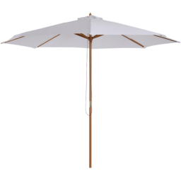 Outsunny Cream White Fir Wooden Parasol 3m - Wilko - thumbnail 1