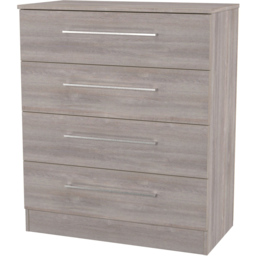 Crowndale Worcester 4 Drawer Grey Oak Chest of Drawers Ready Assembled - Wilko - thumbnail 4
