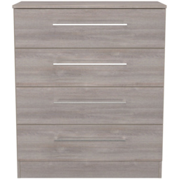 Crowndale Worcester 4 Drawer Grey Oak Chest of Drawers Ready Assembled - Wilko - thumbnail 3