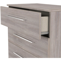 Crowndale Worcester 4 Drawer Grey Oak Chest of Drawers Ready Assembled - Wilko - thumbnail 6