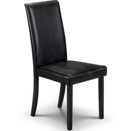 Julian Bowen Hudson Set of 2 Black Dining Chair - Wilko - thumbnail 4