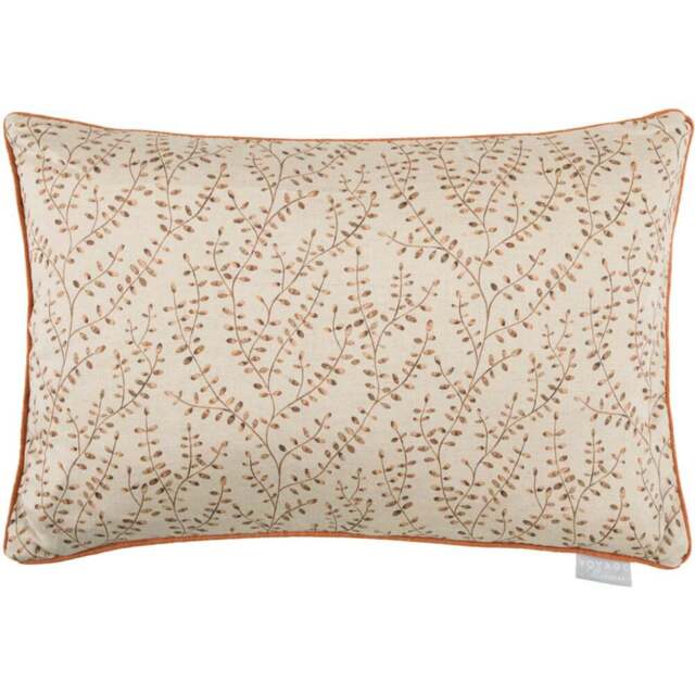 Voyage Maison Eden Sienna Printed Feather Rich Cushion 40 x 60cm - Size: 60 x 40cm - Orange - Wilko - image 1