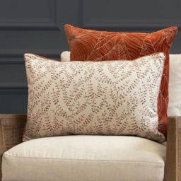 Voyage Maison Eden Sienna Printed Feather Rich Cushion 40 x 60cm - Size: 60 x 40cm - Orange - Wilko - thumbnail 3