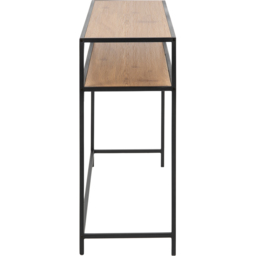 Florence Seaford Single Shelf Oak Top Black Metal Console Table - Furniture To Go - Wilko - thumbnail 5