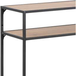 Florence Seaford Single Shelf Oak Top Black Metal Console Table - Furniture To Go - Wilko - thumbnail 6