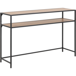 Florence Seaford Single Shelf Oak Top Black Metal Console Table - Furniture To Go - Wilko - thumbnail 3