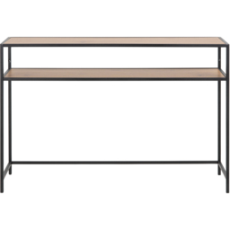 Florence Seaford Single Shelf Oak Top Black Metal Console Table - Furniture To Go - Wilko - thumbnail 4