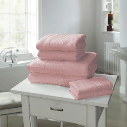 Rapport Home Windsor Pink Cotton Face Cloth - Size: 0.1 x 30 x 30cm - Wilko - thumbnail 3