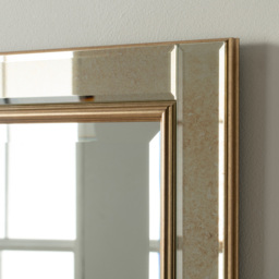 Yearn Antique Mottled Lunar Bevelled Mirror 105 x 75cm - Gold - Wilko - thumbnail 4