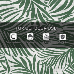 Outsunny Green and White Patio Floor Mat Outdoor Rug 150 x 240cm - Wilko - thumbnail 7