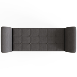 GFW Verona Charcoal Grey Upholstered Window Seat - Size: 41 x 107 x 56cm - Wilko - thumbnail 4