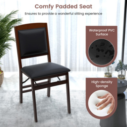 Costway Set of 2 Brown Dining Chair - Wilko - thumbnail 7