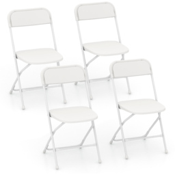 Costway Set of 4 White Metal Foldable Chair - Size: 101 x 46 x 16cm - Wilko - thumbnail 3