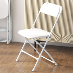 Costway Set of 4 White Metal Foldable Chair - Size: 101 x 46 x 16cm - Wilko - thumbnail 1