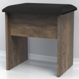 Crowndale Las Vegas Vintage Oak Dressing Table Stool - Wood - Wilko