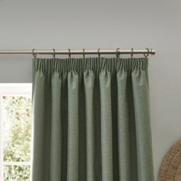 furn. Dawn Eucalyptus Blackout Pencil Pleat Curtains 229 x 137cm - Size: W 229 x D 137cm - Green - Wilko - thumbnail 3