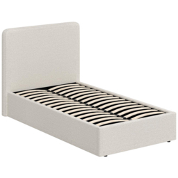 FWStyle Single Beige Upholstered Lift Up Ottoman Bed Frame - Wilko - thumbnail 7