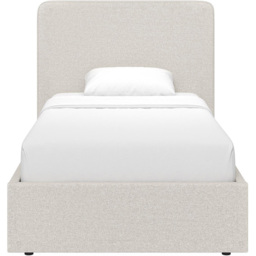 FWStyle Single Beige Upholstered Lift Up Ottoman Bed Frame - Wilko - thumbnail 4