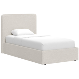FWStyle Single Beige Upholstered Lift Up Ottoman Bed Frame - Wilko - thumbnail 3
