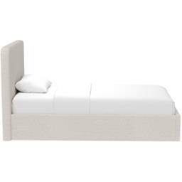 FWStyle Single Beige Upholstered Lift Up Ottoman Bed Frame - Wilko - thumbnail 5