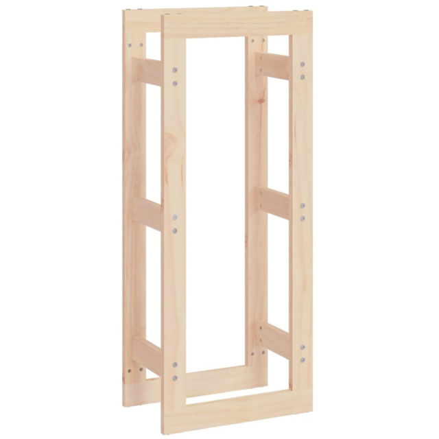 vidaXL Natural Pine Wood Firewood Log Holder 100 x 41 x 25cm - n/a - Wilko - image 1
