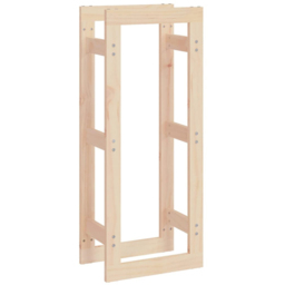 vidaXL Natural Pine Wood Firewood Log Holder 100 x 41 x 25cm - n/a - Wilko