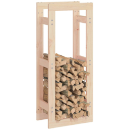 vidaXL Natural Pine Wood Firewood Log Holder 100 x 41 x 25cm - n/a - Wilko - thumbnail 4