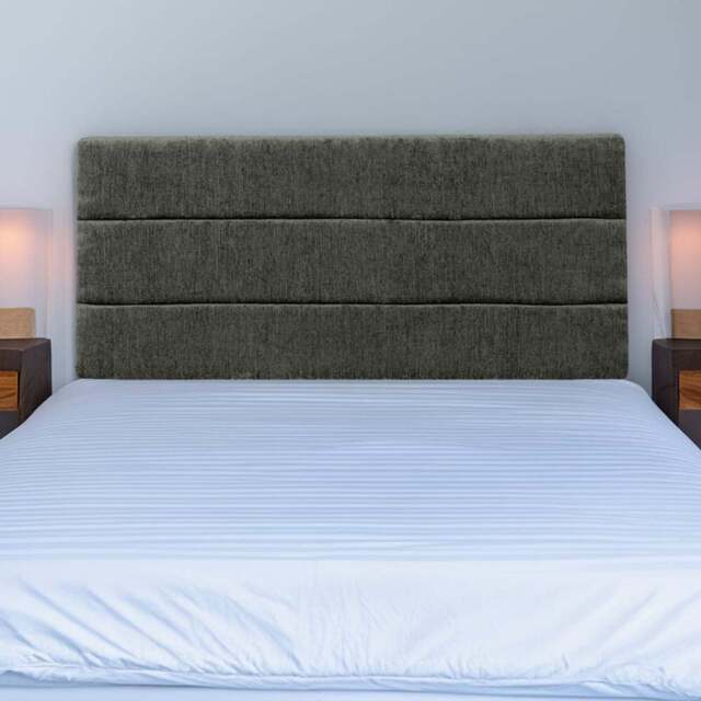 Bedmaster Milan Super King Size Charcoal Chenille Lined Headboard - Grey - Wilko - image 1