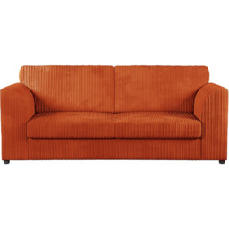 Luxor 6 Seater Orange Jumbo Cord Full Back Sofa Suite - Wilko - thumbnail 4