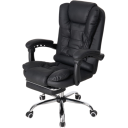 Living and Home Black 7 Point Massage Swivel and Adjustable Office Chair - Size: 113 x 65 x 72cm - Wilko - thumbnail 3