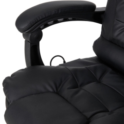 Living and Home Black 7 Point Massage Swivel and Adjustable Office Chair - Size: 113 x 65 x 72cm - Wilko - thumbnail 7