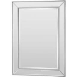 Yearn Warm Silver Angled Bevelled Wall Mirror 95 x 69.5cm - Wilko - thumbnail 1