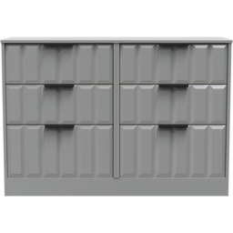 Crowndale New York 6 Drawer Dusk Grey Chest of Drawers Ready Assembled - Wilko - thumbnail 4