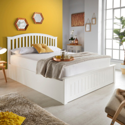 Grayson King Size White Wooden Ottoman Bed Frame - Bedmaster - Wilko - thumbnail 6