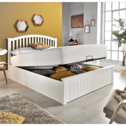 Grayson King Size White Wooden Ottoman Bed Frame - Bedmaster - Wilko - thumbnail 3