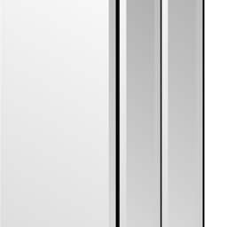 Luxford Bevelled Double Framed All Glass Large Dress Mirror 120 x 80cm - Size: 120x 80cm - Black - MirrorOutlet - Wilko - thumbnail 5